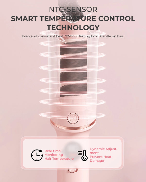 Smart Auto-Sensing Curling Iron with Ionic & Keratin Care