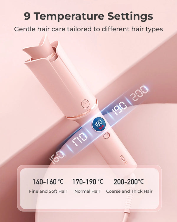 Smart Auto-Sensing Curling Iron with Ionic & Keratin Care