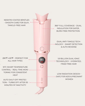 Smart Auto-Sensing Curling Iron with Ionic & Keratin Care