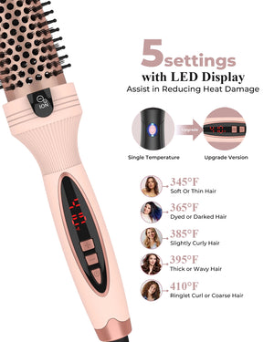 3-in-1 Pro Negative Ion Two PTC Heaters Thermal Brush