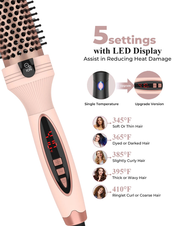 3-in-1 Pro Negative Ion Two PTC Heaters Thermal Brush