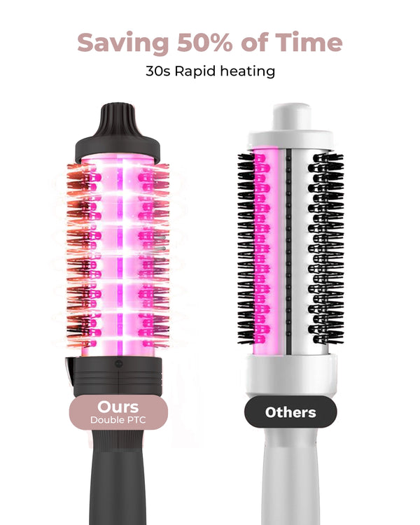 3-in-1 Pro Negative Ion Two PTC Heaters Thermal Brush