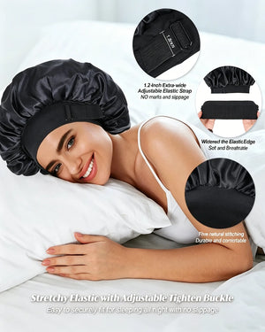 Adjustable Double Layer Hair Bonnet