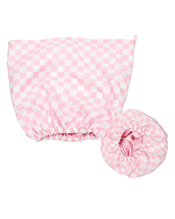 Women’s Luxury Waterproof Shower Cap with Satin Lining