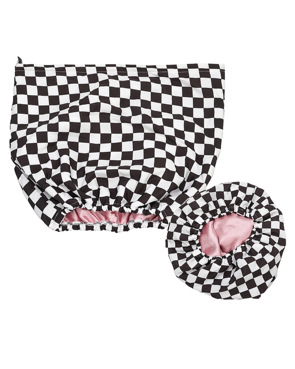 Women’s Luxury Waterproof Shower Cap with Satin Lining