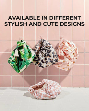 Women’s Luxury Waterproof Shower Cap with Satin Lining
